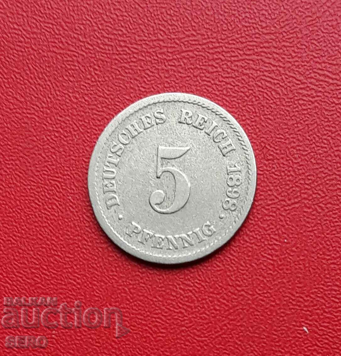 Germania-5 Pfennig 1898 G-Karlsruhe