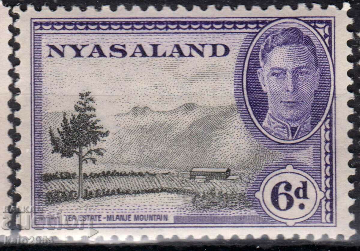 GB/Nyasaland-1945-KG VI-Редовна-плантация за чай,MLH