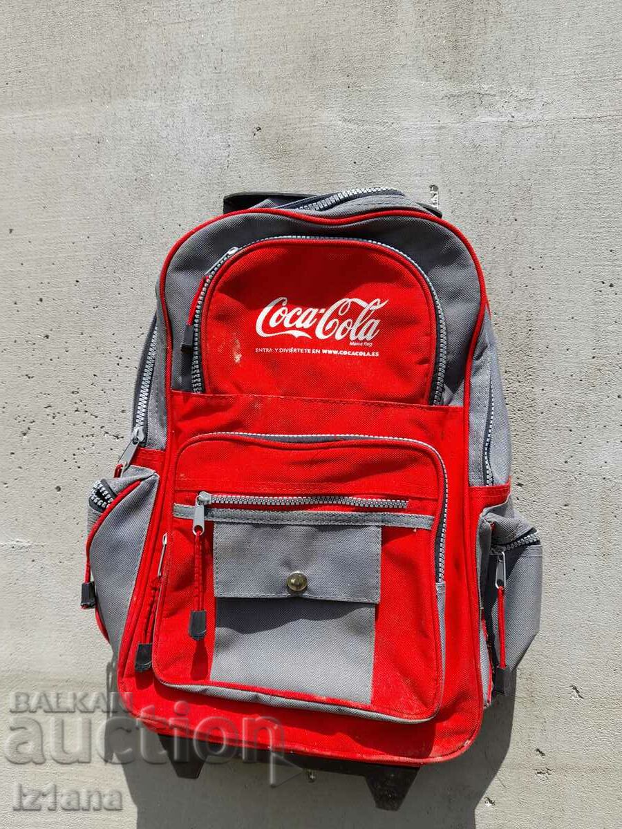 Old backpack, Coca Cola backpack, Coca Cola