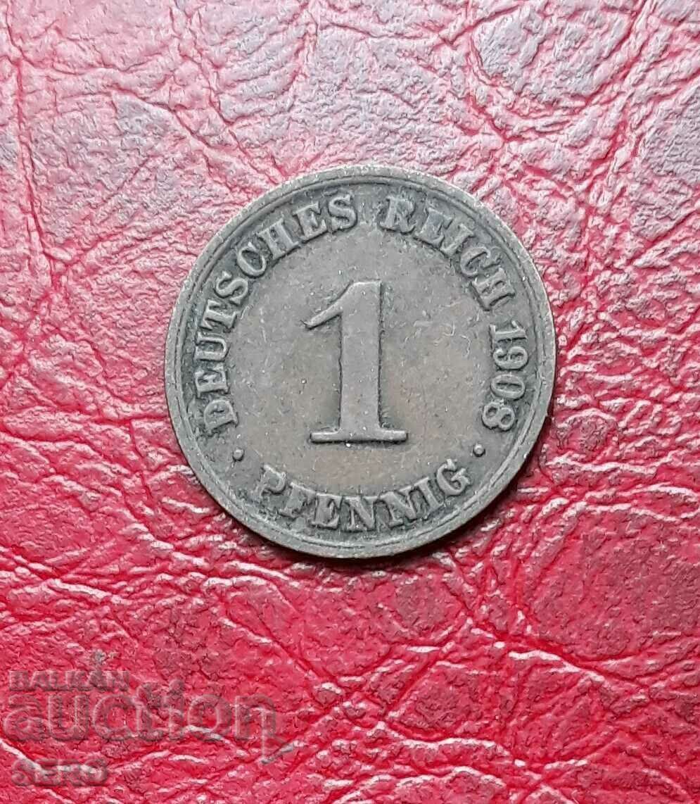 Γερμανία-1 pfennig 1908 A-Berlin