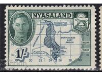 GB/Nyasaland-1945-KG VI-Regular-Colony Map,MLH