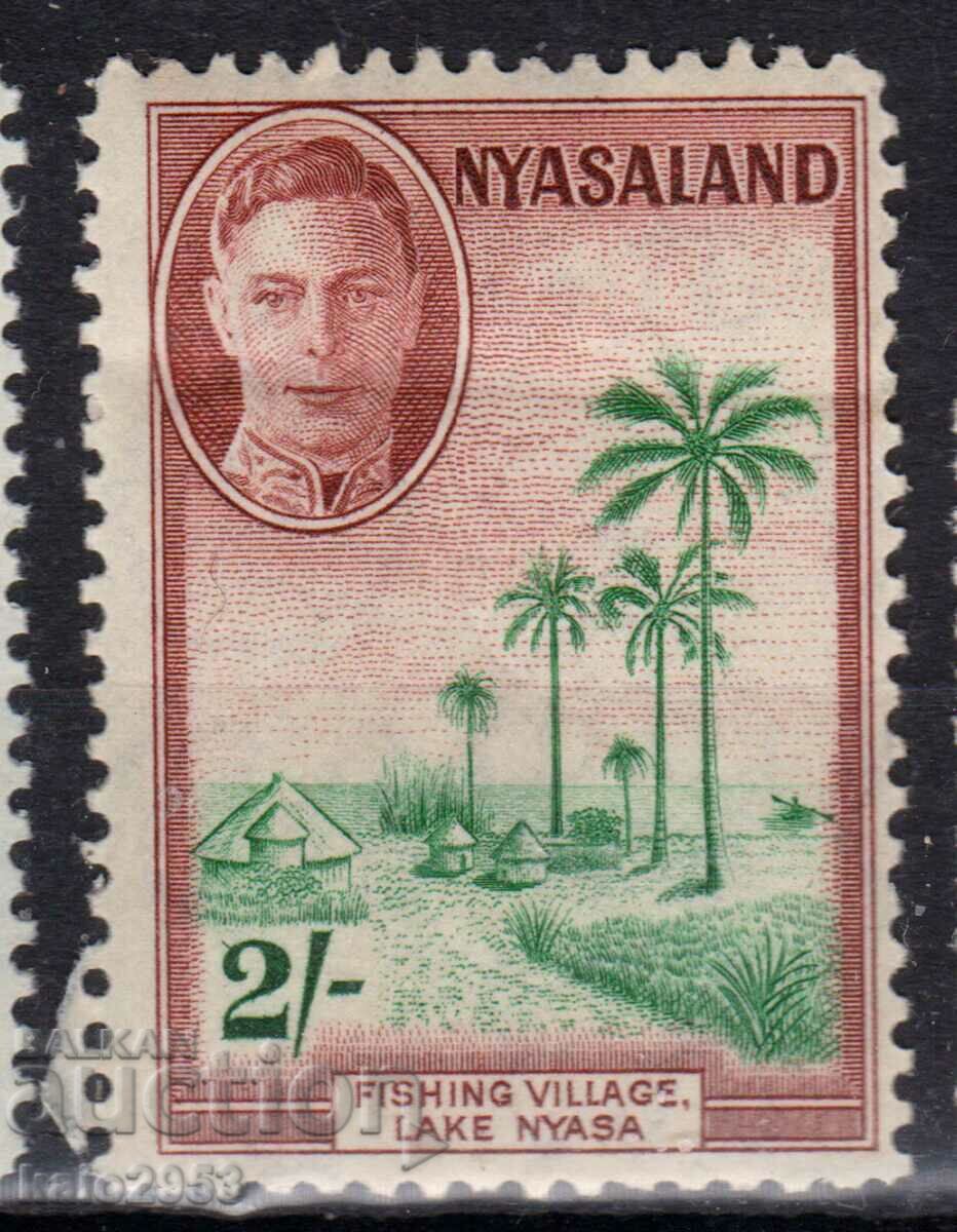 GB/Nyasaland-1945-KG VI-Редовна-Рибарско селище,MLH