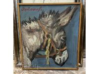 Professor Ivan Antonov-"Donkey"-oil paints-signed-BZC!