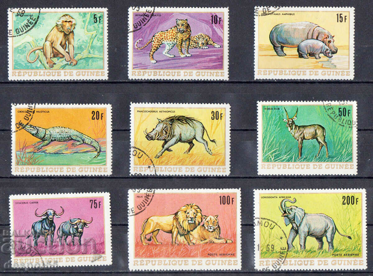 1968. Guinea. African fauna.