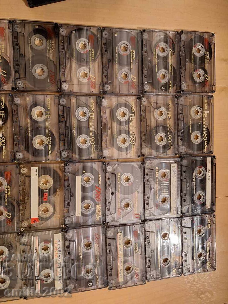 Auction TDK and Sony audio cassettes 32pcs in a carousel stand Auction TDK and Sony audio cassettes 32pcs in a carousel stand