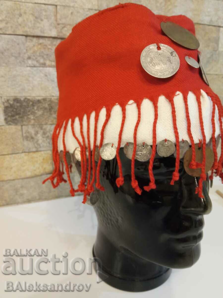 Old costume hat, pendars, coins with price 183.00 BGN | € 93.57 Old costume hat, pendars, coins with price 183.00 BGN | € 93.57