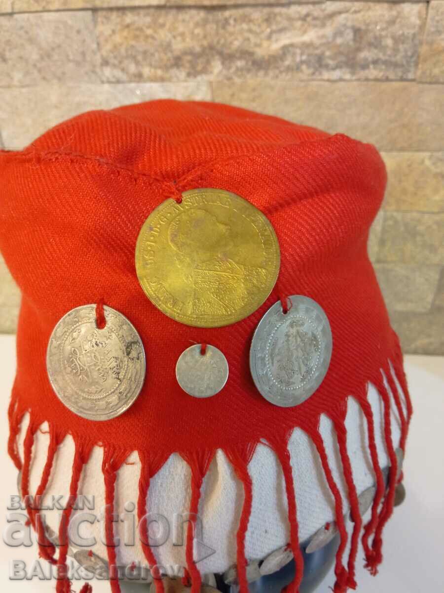 Delivery of Old costume hat, pendars, coins Delivery of Old costume hat, pendars, coins