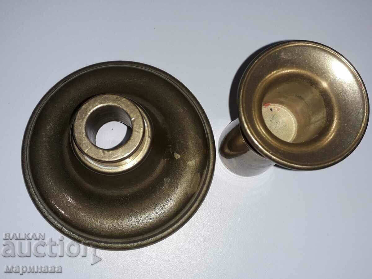 MASSIVE 2-PIECE CANDLESTICK. BRASS. GERMANY with price € 6.14 | 12.01 BGN