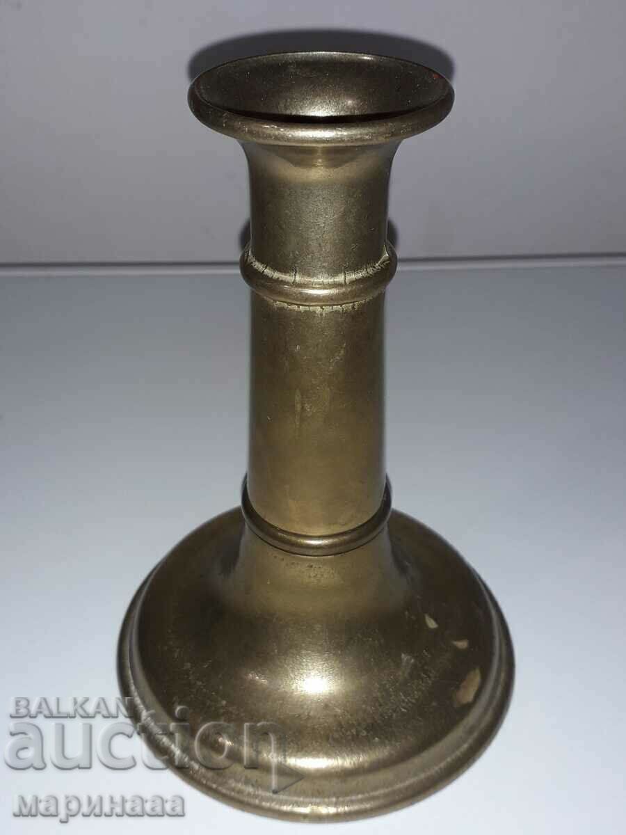 MASSIVE 2-PIECE CANDLESTICK. BRASS. GERMANY MASSIVE 2-PIECE CANDLESTICK. BRASS. GERMANY