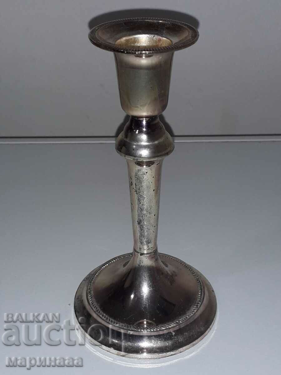 OLD SILVER CANDLESTICK. ENGLAND