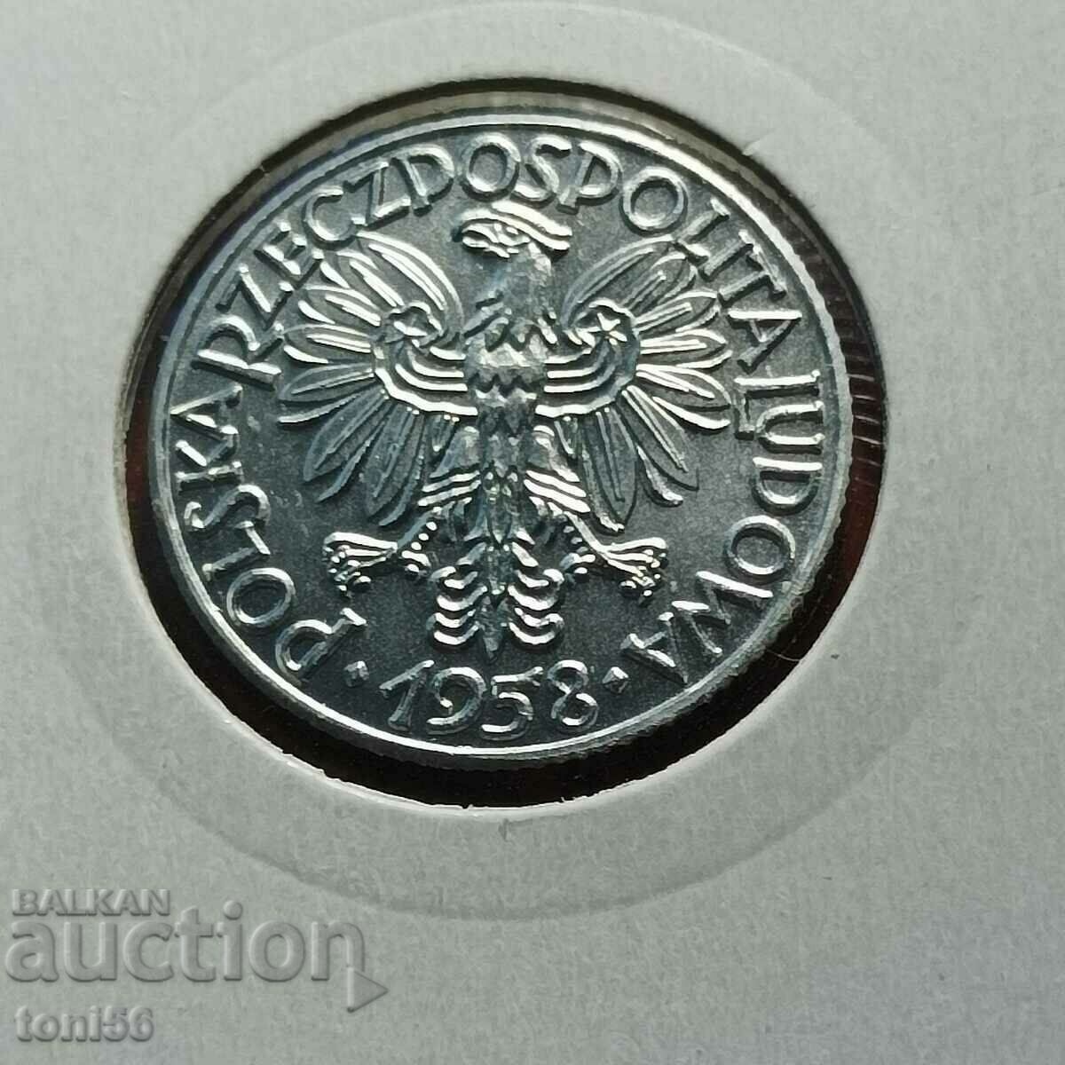 Полша 1 злота 1958 - ПРОБА - КОПИЕ с цена 35.00 лв. | € 17.90 Полша 1 злота 1958 - ПРОБА - КОПИЕ с цена 35.00 лв. | € 17.90