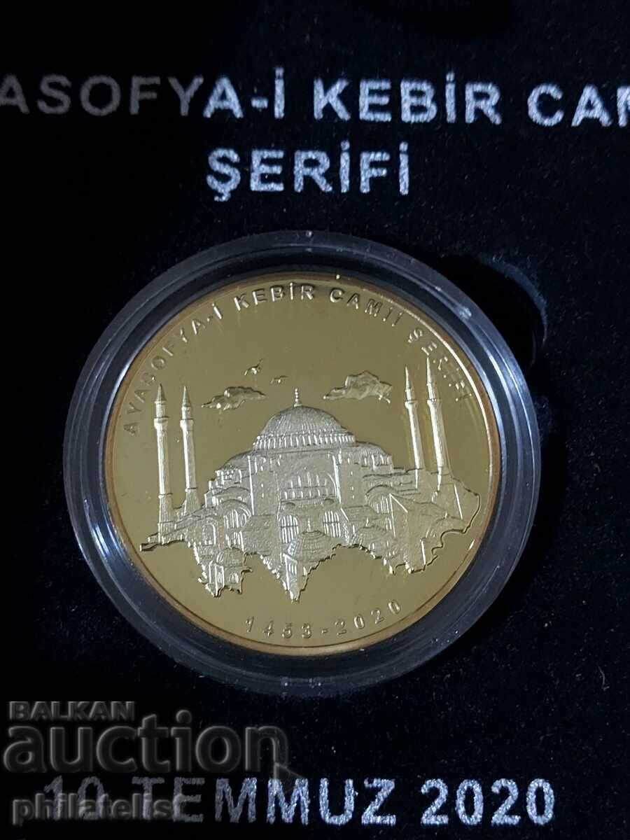 Турция 2020 - 20 лири - Църквата Св. София - сребърна монета