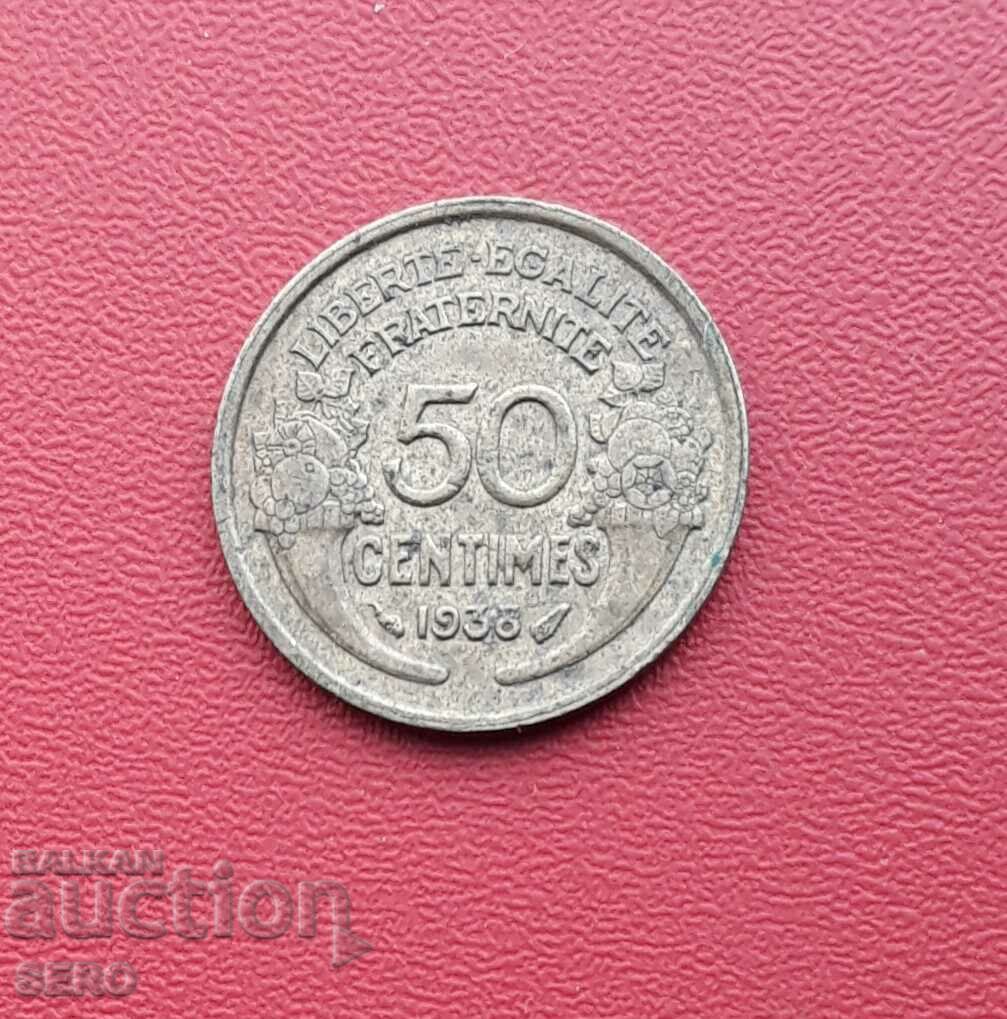 Franța-50 de cenți 1938
