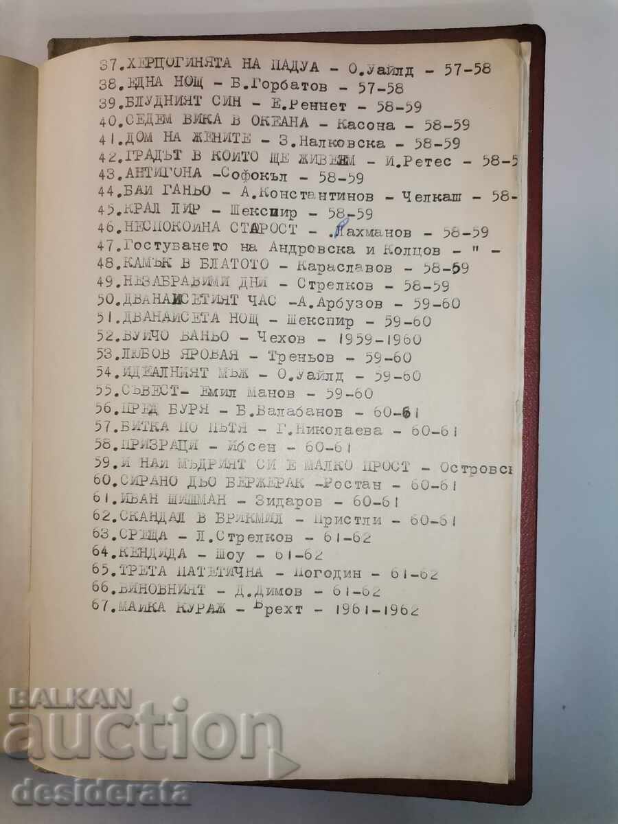 Theatrical programs of the National Theater (1945 - 1961) - 7 Theatrical programs of the National Theater (1945 - 1961) - 7