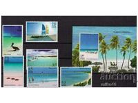 CUBA 2017 Beaches pure σετ 6 μάρκες και μπλοκ