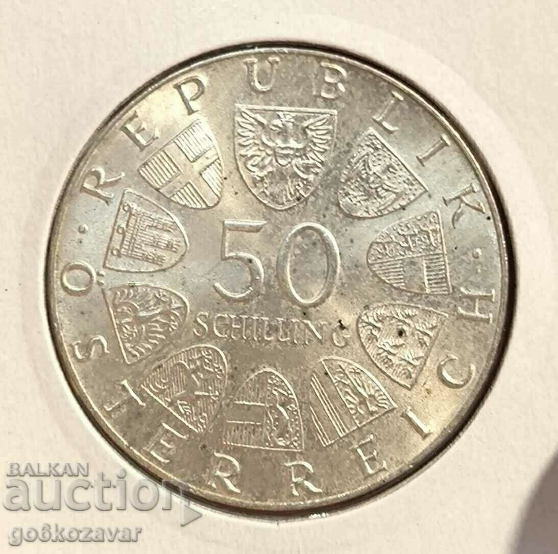 Austria 50 șilingi 1974 Argint UNC cu preț € 32.00 | 62.59 BGN Austria 50 șilingi 1974 Argint UNC cu preț € 32.00 | 62.59 BGN
