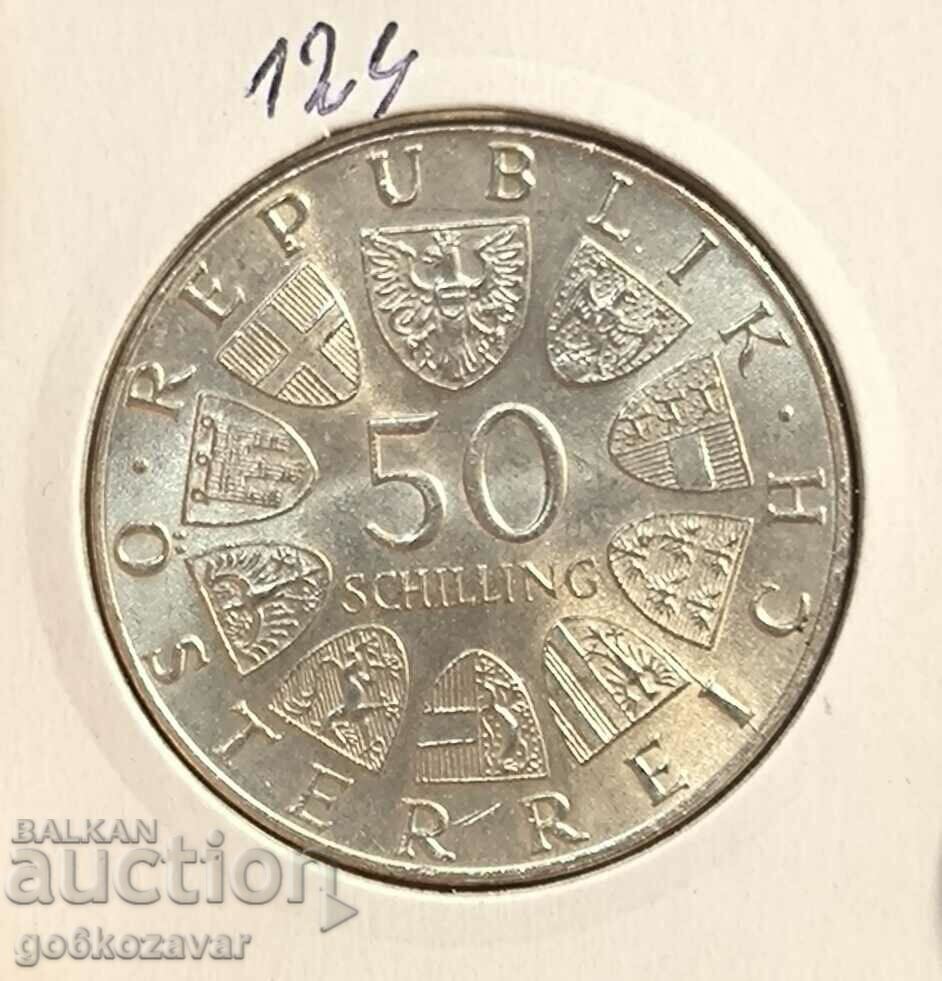 Austria 50 Shillings 1973 Silver 0.900