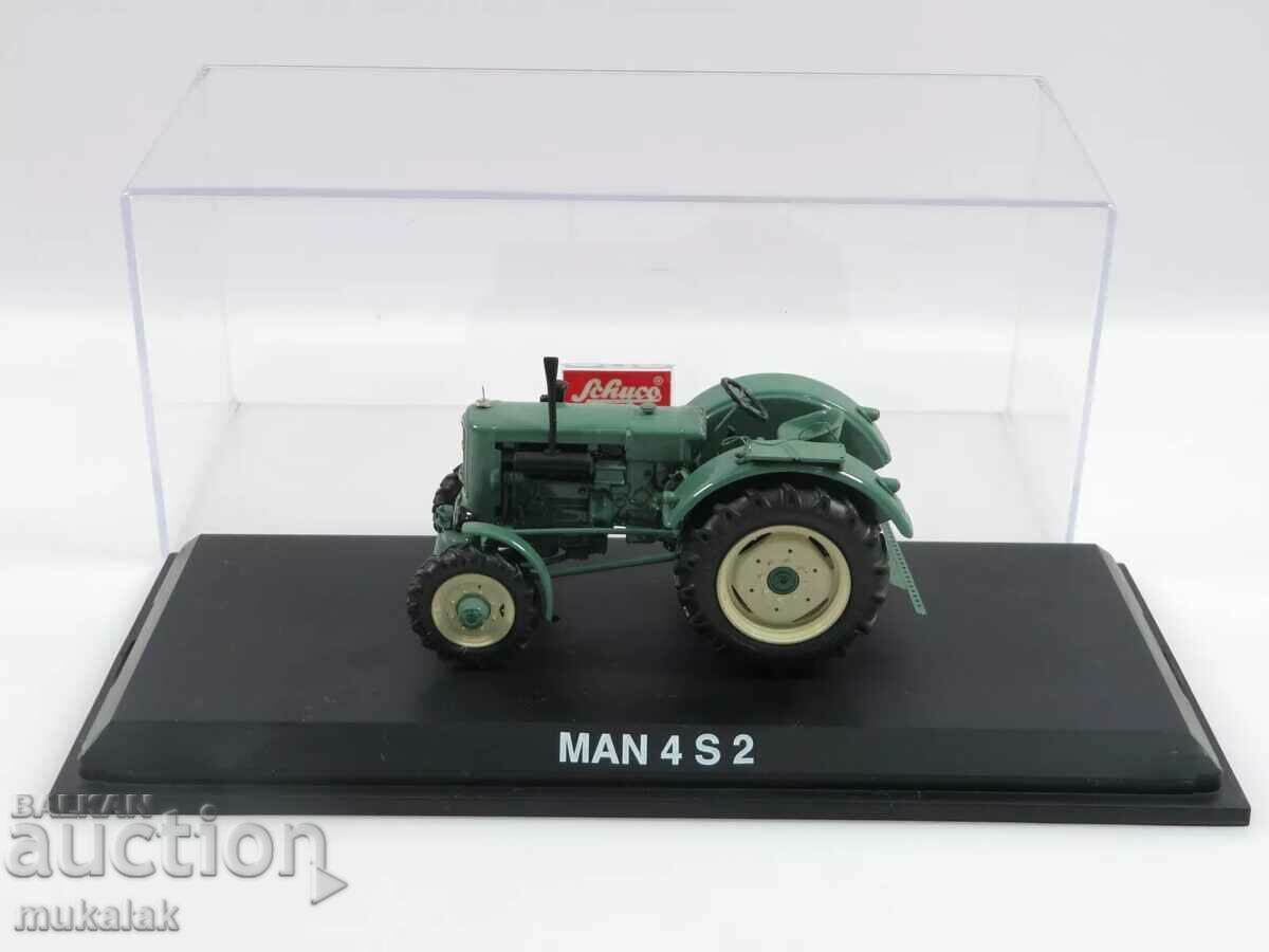 1:43 Schuco MAN 4 S 2 TRACTOR TROLLEY TOY MODEL - 5