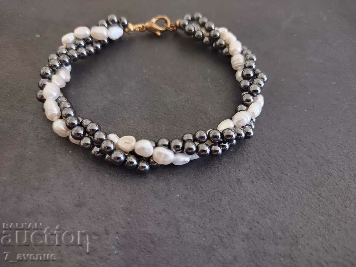 Auction Natural pearls and hematite bracelet, 16.05.24 Auction Natural pearls and hematite bracelet, 16.05.24