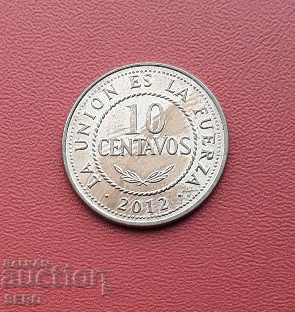 Боливия-10 центавос 2012-отл.запазена