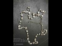 Necklace, 70 cm long necklace, natural pearls, branded 16.05.24