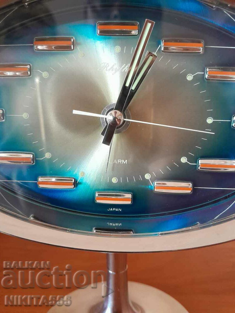 Auction Rare desk clock RHYTHM 51141-Japan Auction Rare desk clock RHYTHM 51141-Japan