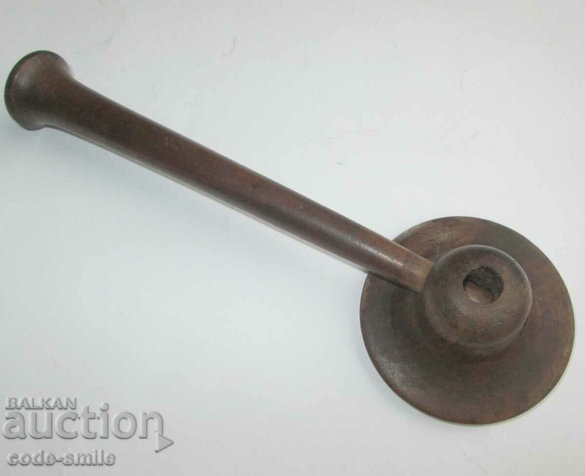 Old collectible wooden medical stethoscope 19th century