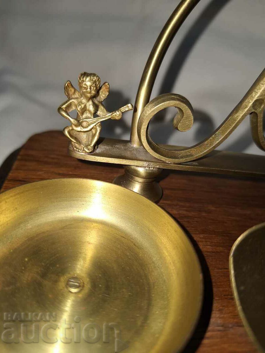 Vintage inkwell with bronze fittings - 5 Vintage inkwell with bronze fittings - 5