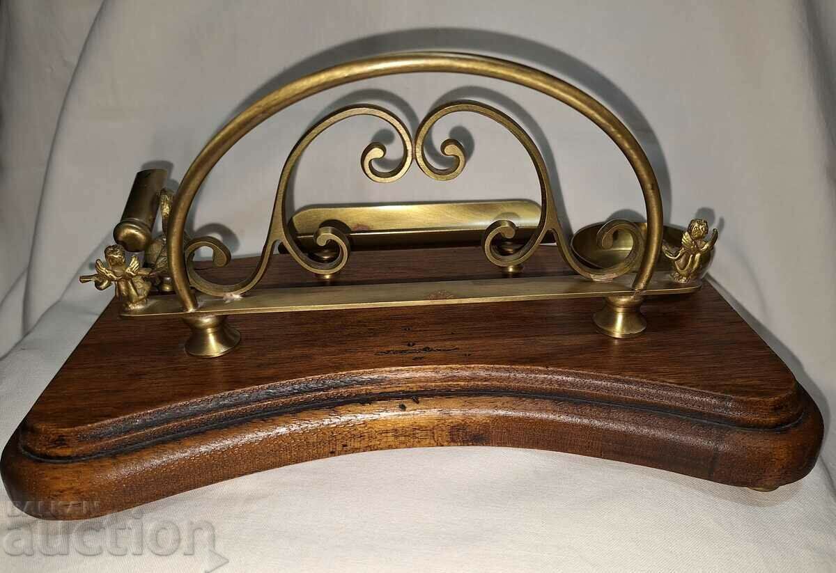 Vintage inkwell with bronze fittings - 6 Vintage inkwell with bronze fittings - 6