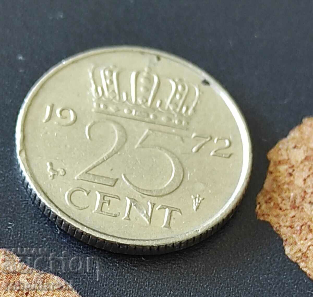 Netherlands 25 cents, 1972