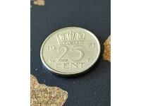 Netherlands 25 cents, 1971