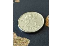 Netherlands 25 cents, 1971