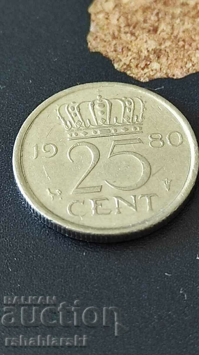 Olanda 25 de cenți, 1980
