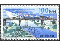 Podul feroviar Rendsburg ștampilat 2001 din Germania