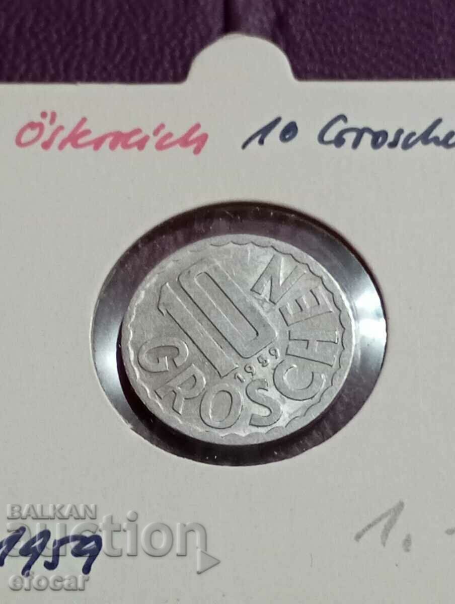 Δημοπρασία 10 Groschen Austria 1959 Δημοπρασία 10 Groschen Austria 1959