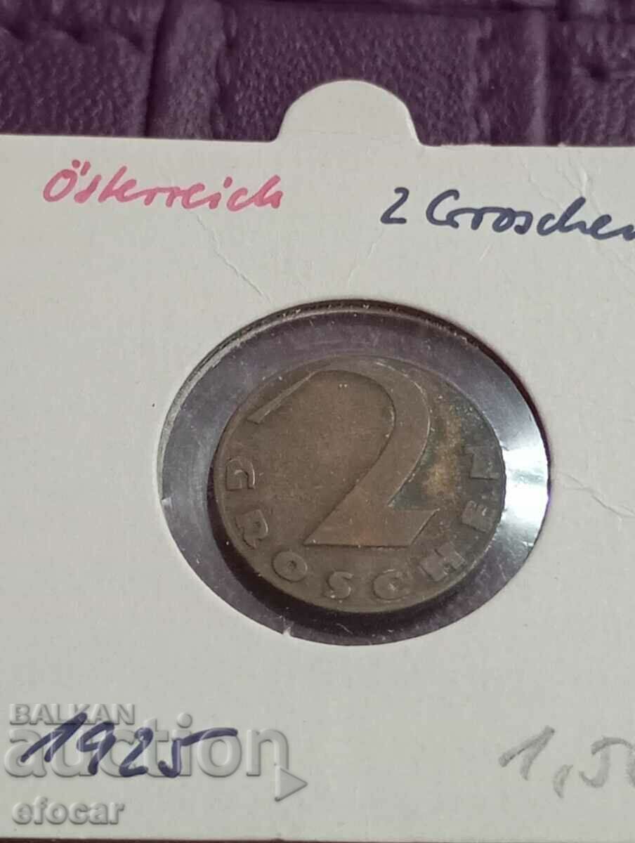 Auction 2 groschen Austria 1925 Auction 2 groschen Austria 1925
