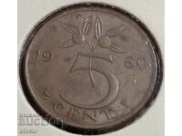 5 cenți Olanda 1980