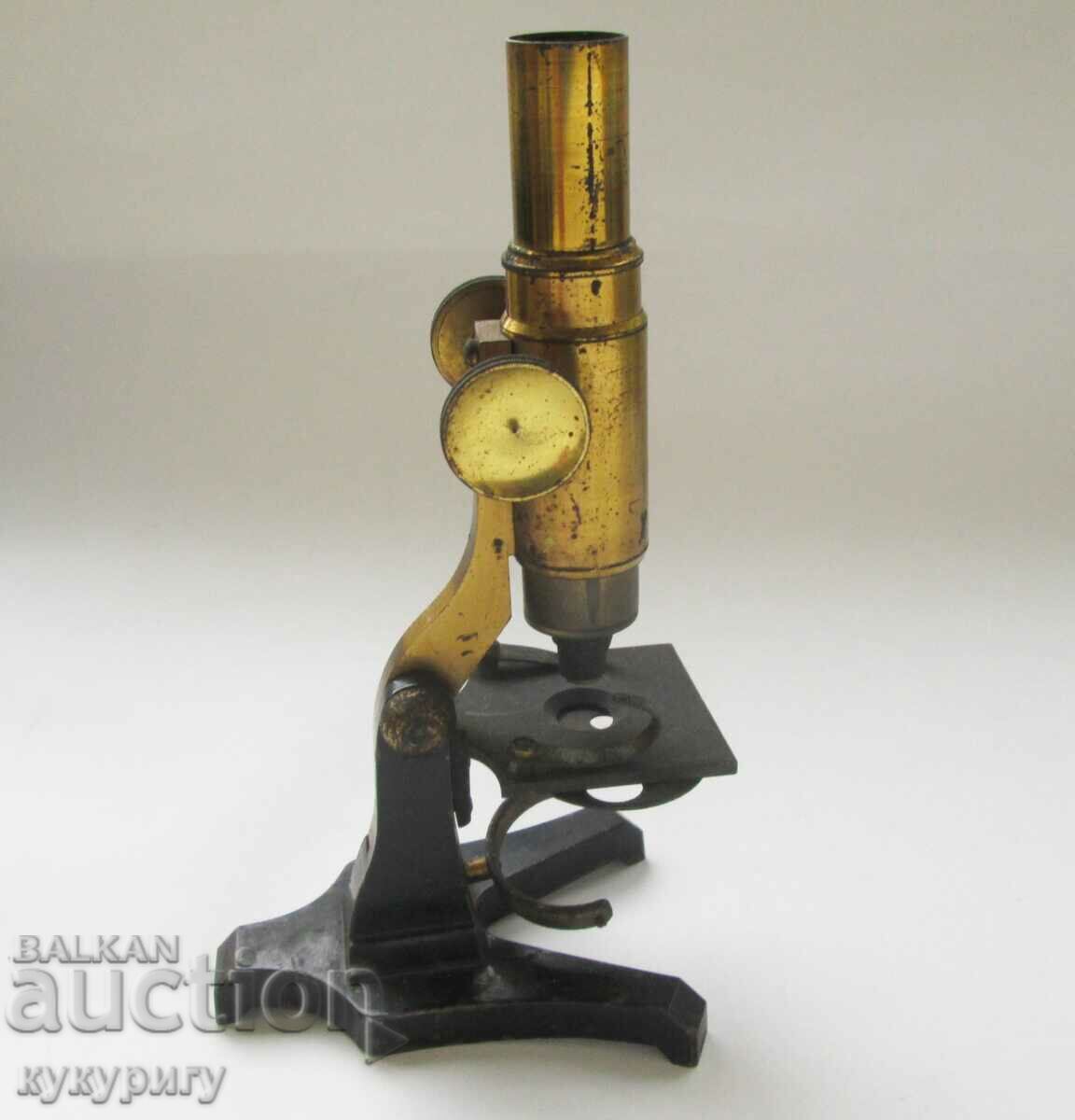 Old 19th century gilt microscope for decoration or repair with price 50.00 BGN | € 25.56