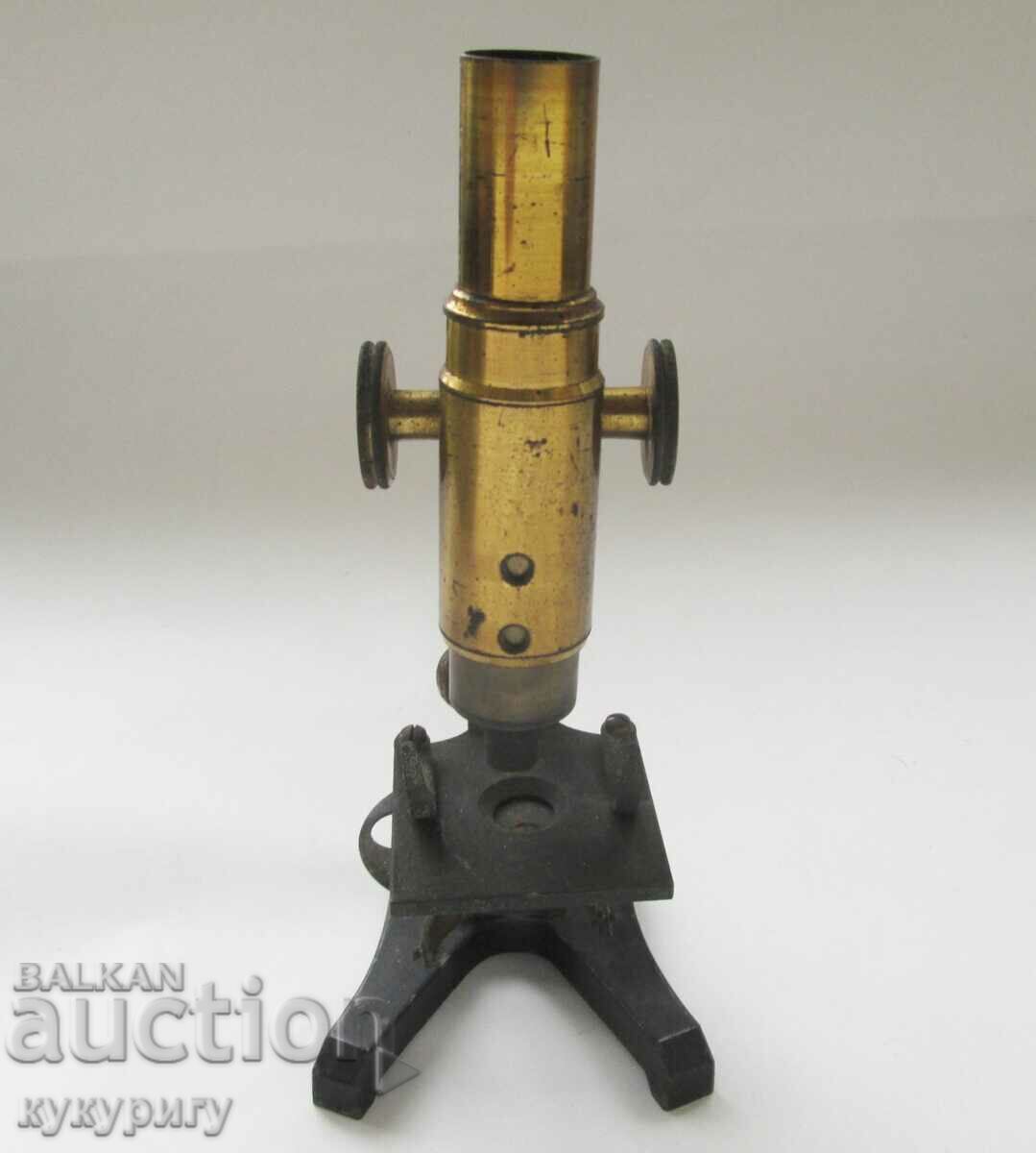 Auction  Old 19th century gilt microscope for decoration or repair