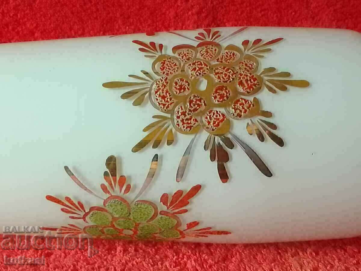 Old glass vase gilding handmade embossed flowers - 7 Old glass vase gilding handmade embossed flowers - 7