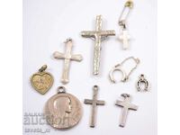 Lot of 9 pcs. small pendants, medallions