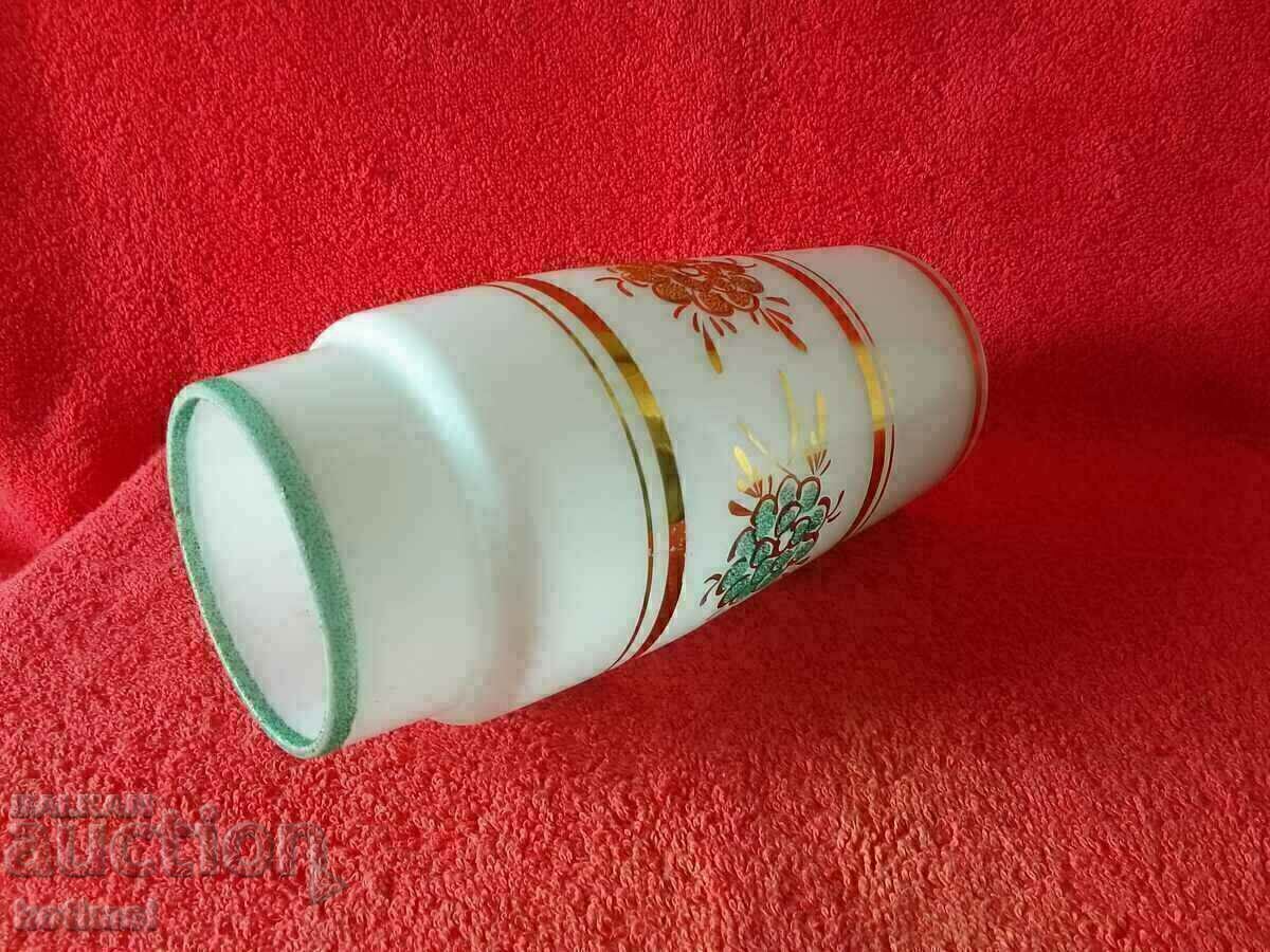 Old glass vase gilding handmade embossed flowers - 7 Old glass vase gilding handmade embossed flowers - 7