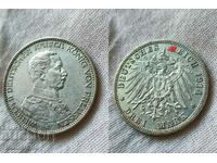 3 Stamps 1914-A Germany (Prussia) Silver
