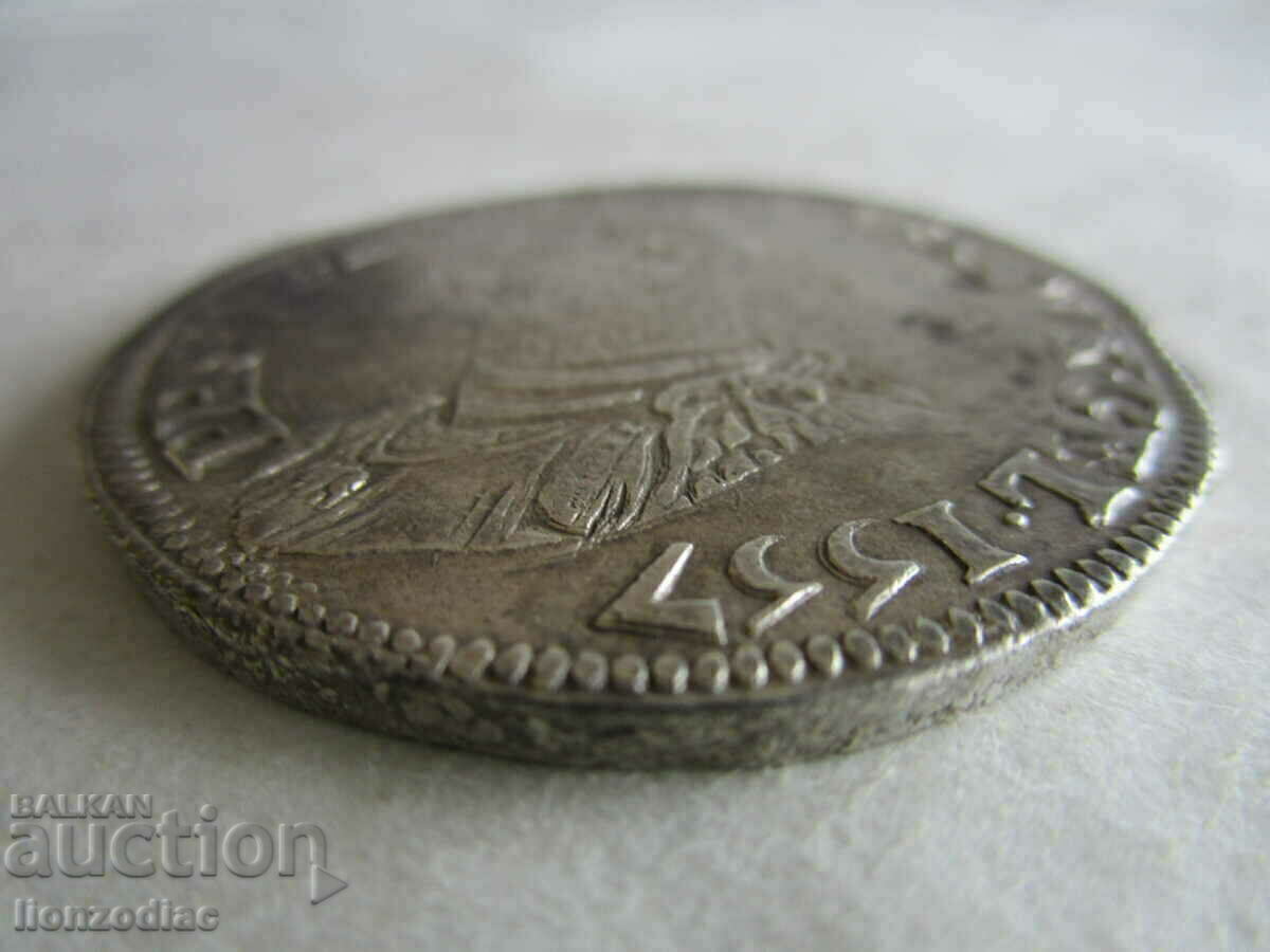 Auction  ❗Spanish Netherlands-Philip II-ecu-silver 33.07 g-ORIGINAL❗