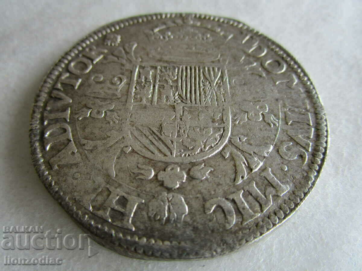 ❗Ισπανική Ολλανδία-Philip II-ecu-ασήμι 33,07 g-ORIGINAL❗ - 5