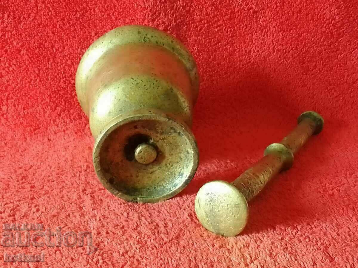 Old metal bronze mortar - 5