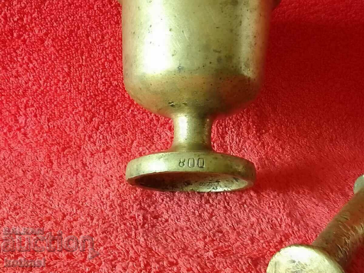 Old metal bronze mortar - 6