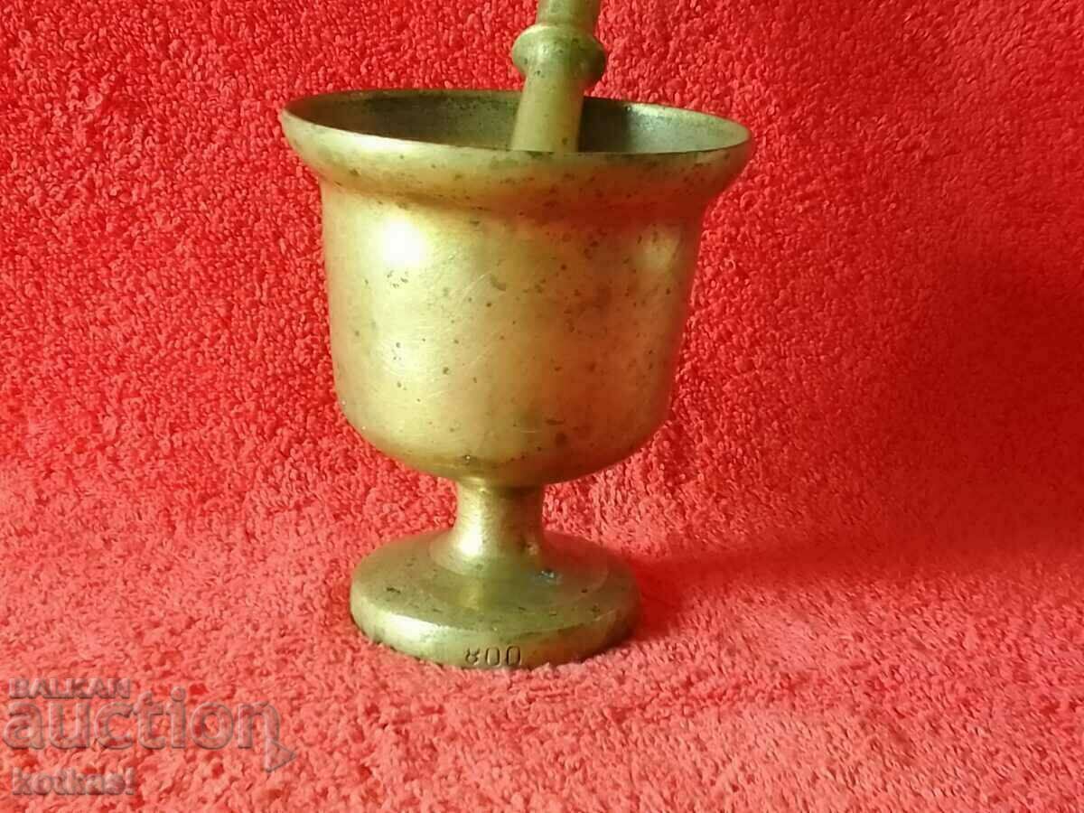 Old metal bronze mortar - 7