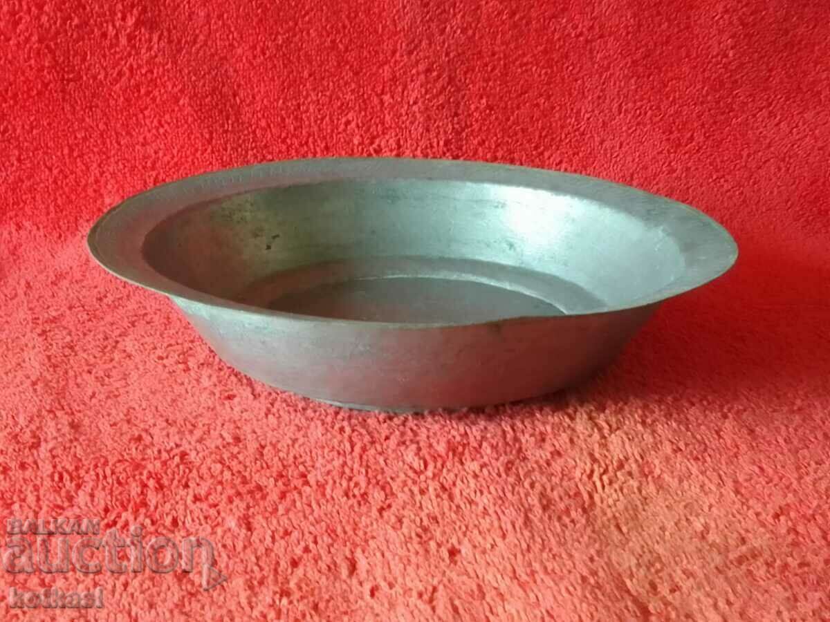 Old copper plate Tas tinned - 5 Old copper plate Tas tinned - 5