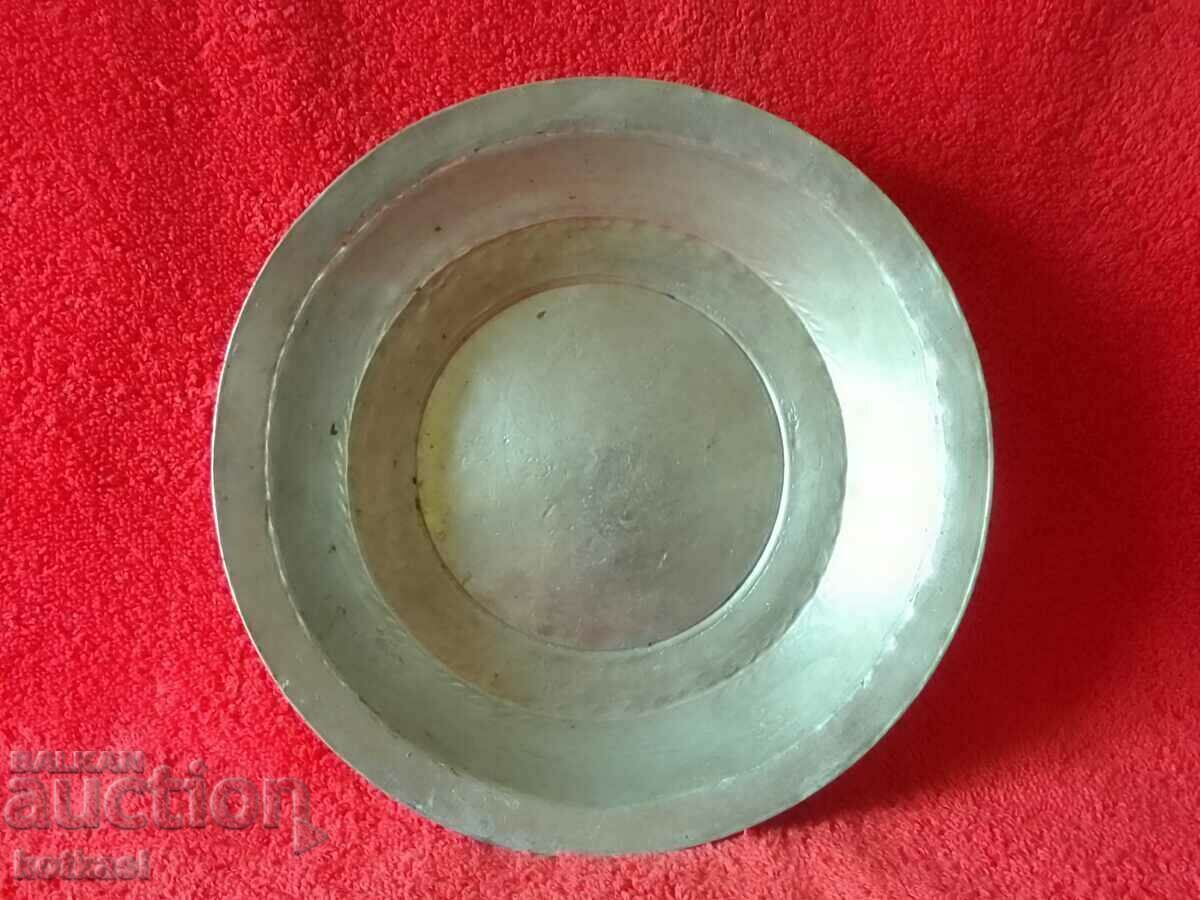Old copper plate Tas tinned Old copper plate Tas tinned